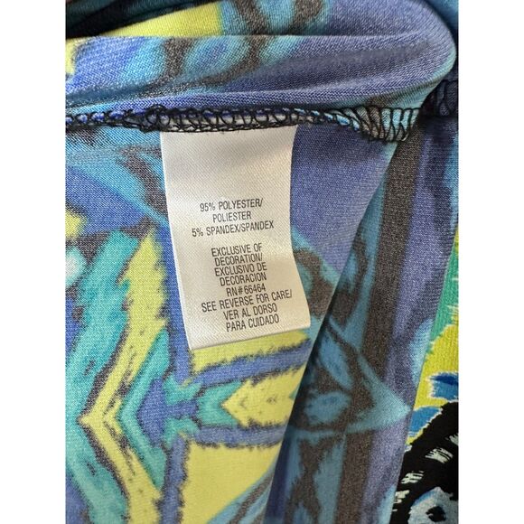 Sandra Darren Women's Sleeveless Geometric Design Slub Knit Maxi Dress Size 6 - Picture 5 of 5